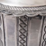 John Leekity Silver Cylinder with Mosaic Knifewing Man