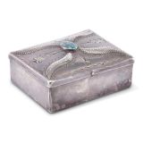 Navajo Silver Box with Turquoise
