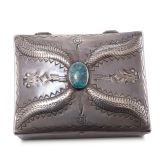 Navajo Silver Box with Turquoise