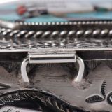 John Hoskie and Eddie Beyuka Silver Box with Inlaid Shalako