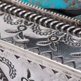 John Hoskie and Eddie Beyuka Silver Box with Inlaid Shalako
