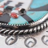 John Hoskie and Eddie Beyuka Silver Box with Inlaid Shalako