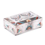 Navajo Silver Box with Zuni Inlaid Eagle Dancers
