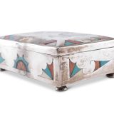 Navajo Silver Box with Zuni Inlaid Eagle Dancers
