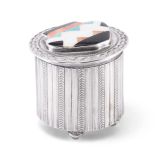 Harry Morgan Silver Box with Repurposed Zuni Pin Top