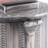 Harry Morgan Silver Box with Repurposed Zuni Pin Top