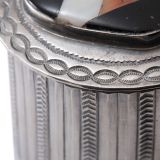 Harry Morgan Silver Box with Repurposed Zuni Pin Top