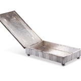 Daisy Healing Nampeyo Silver Box with Inlaid Zuni Olla Carrier