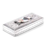 Navajo Silver Box with Inlaid Hopi Maiden