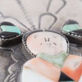Navajo Silver Box with Inlaid Hopi Maiden