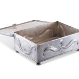 Lambert Homer Jr. and Roger Skeet Sr. Silver Box with Inlaid Rainbow Man