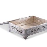 Large Navajo Silver Box with Inlaid Sun Face