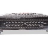 Large Navajo Silver Box with Inlaid Sun Face