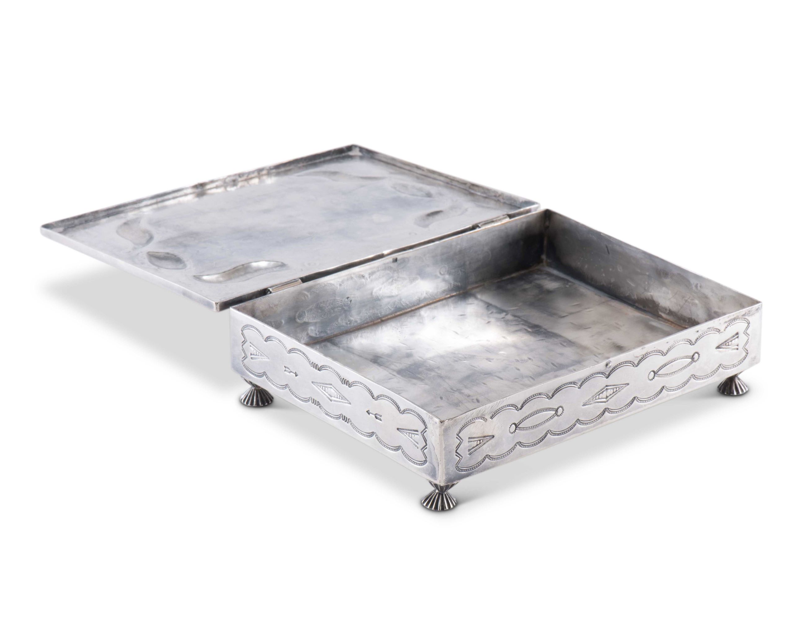 Navajo Silver Box with Spiny Oyster Shell and Turquoise