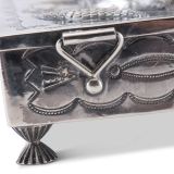 Navajo Silver Box with Spiny Oyster Shell and Turquoise