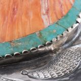 Navajo Silver Box with Spiny Oyster Shell and Turquoise