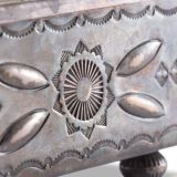 Navajo Silver Box with Zuni Inlay