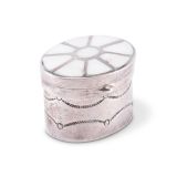 Small Navajo Silver Box with Zuni White Shell Inlay