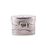 Small Navajo Silver Box with Zuni White Shell Inlay