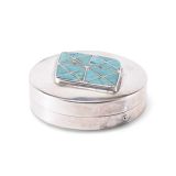 Navajo Silver Box with Turquoise Zuni Inlay