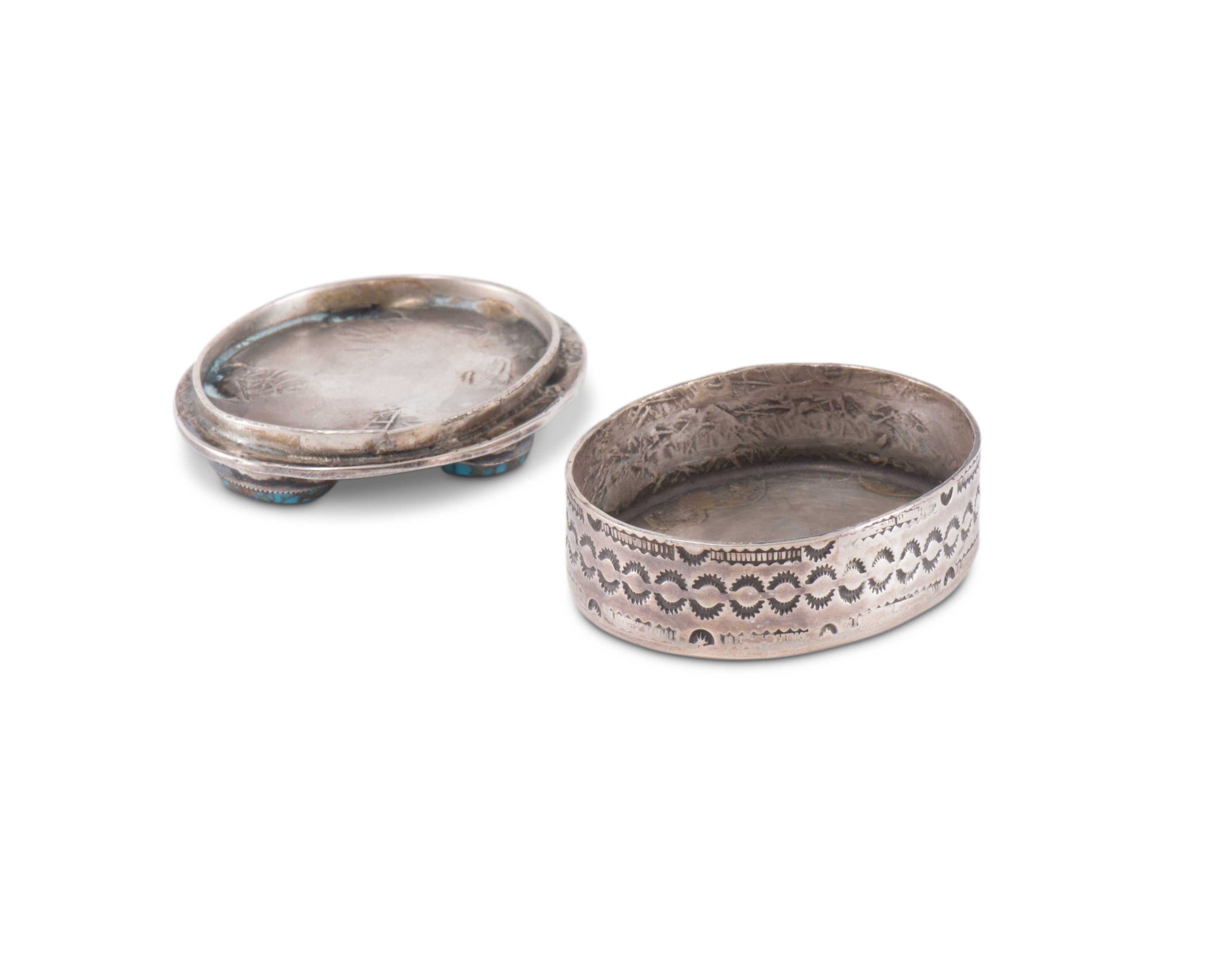 Navajo Silver Box with Turquoise