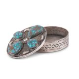 Navajo Silver Box with Turquoise