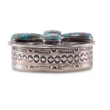 Navajo Silver Box with Turquoise