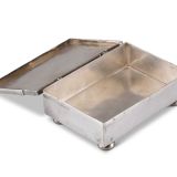 Chee Keams and Ray Poblano Silver Box with Deer Inlay