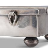 Chee Keams and Ray Poblano Silver Box with Deer Inlay