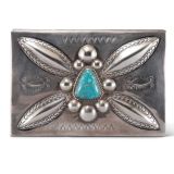 Navajo Silver Box with Turquoise