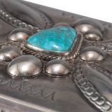 Navajo Silver Box with Turquoise