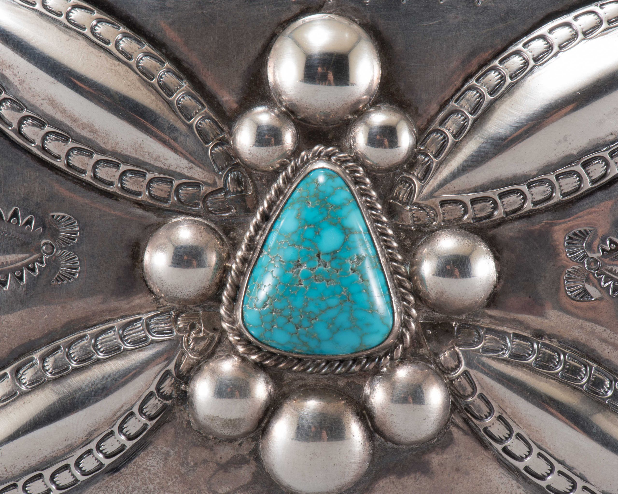 Navajo Silver Box with Turquoise