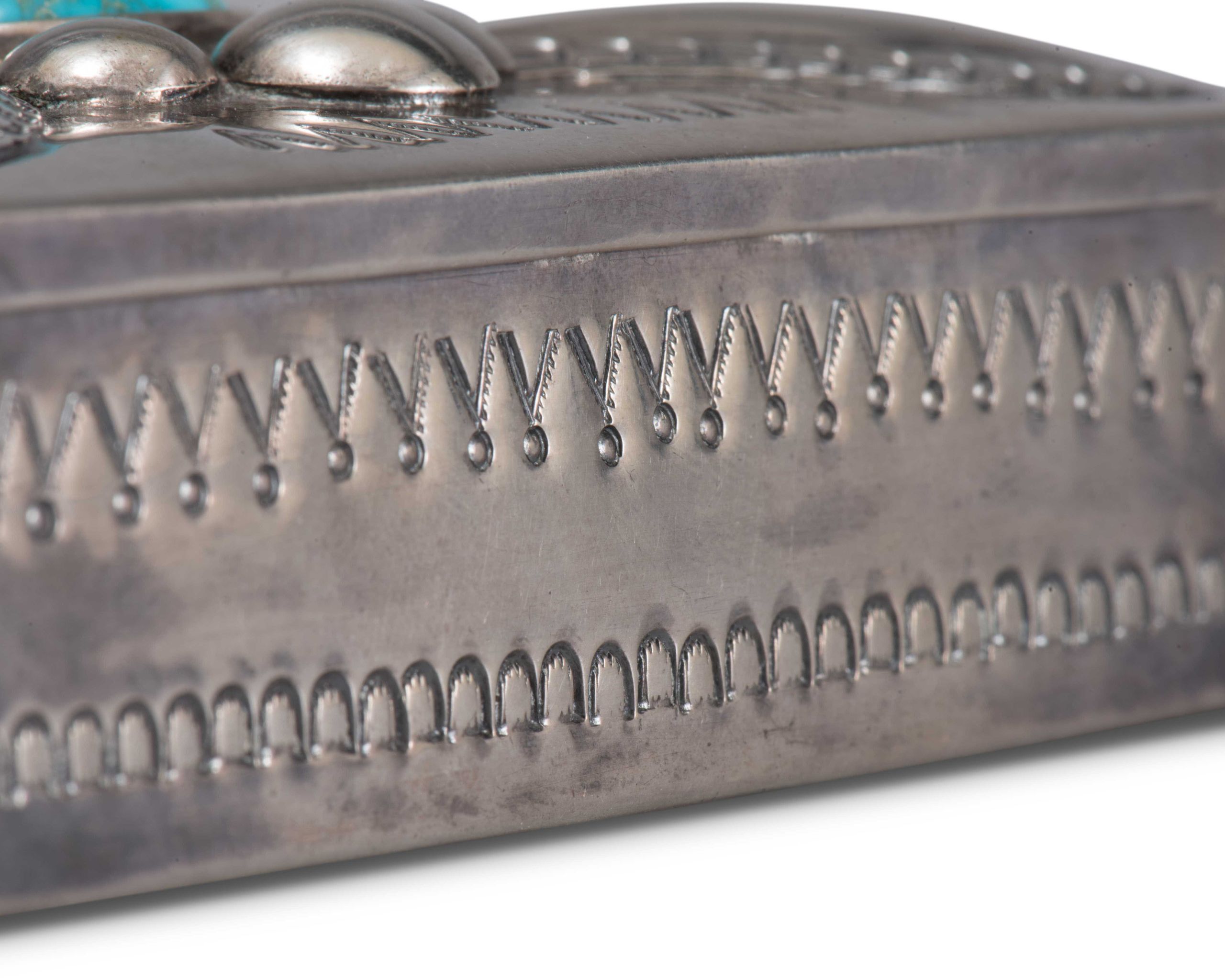 Navajo Silver Box with Turquoise