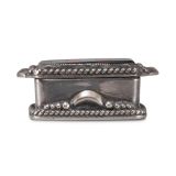 Small Navajo Silver Box with Zuni Inlay
