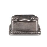 Small Navajo Silver Box with Zuni Inlay