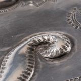 Large Navajo Silver Box with Inlaid Zuni One Horn Katsina