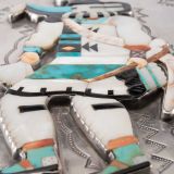 Large Navajo Silver Box with Inlaid Zuni One Horn Katsina
