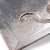 Large Navajo Silver Box with Inlaid Zuni One Horn Katsina