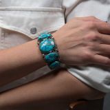 Perry Shorty Five Stone Morenci Turquoise Cuff