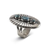 Julian Lovato Three Stone Turquoise Ring