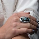 Julian Lovato Three Stone Turquoise Ring