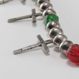 Mike Bird-Romero Isleta Cross Necklace with Glass Trade Beads