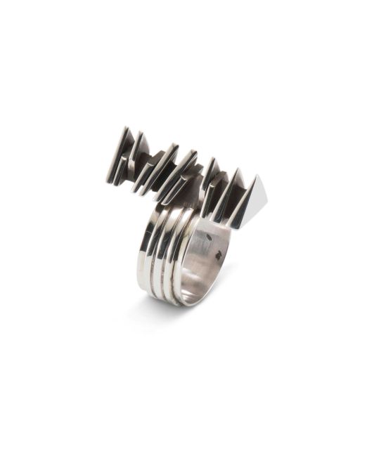 Isaiah Ortiz Hand Cut Sterling Silver Ring