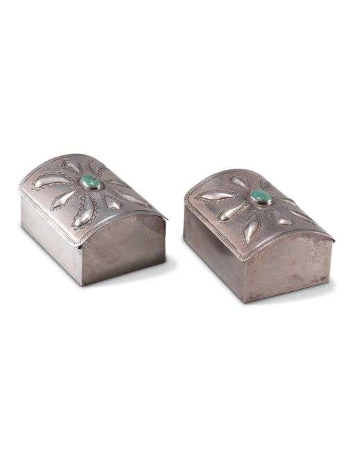 Navajo Silver Box with Bow Guard Design