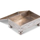 Navajo Silver Box with Petrified Wood