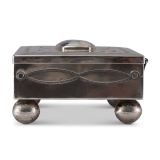 Navajo Silver Box with Petrified Wood