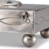 Navajo Silver Box with Petrified Wood
