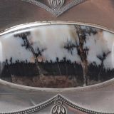 Navajo Silver Box with Petrified Wood