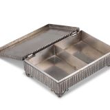 Navajo Silver Box with Zuni Inlaid Thunderbird