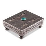 Navajo Silver Box with Turquoise